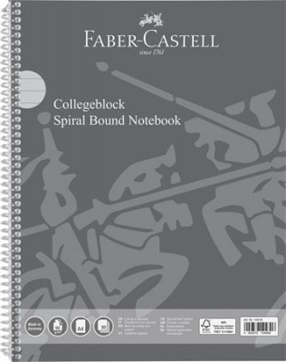 Spirálfüzet, A4, vonalas, 80 lap, perforált, lyukasztott,  FABER-CASTELL